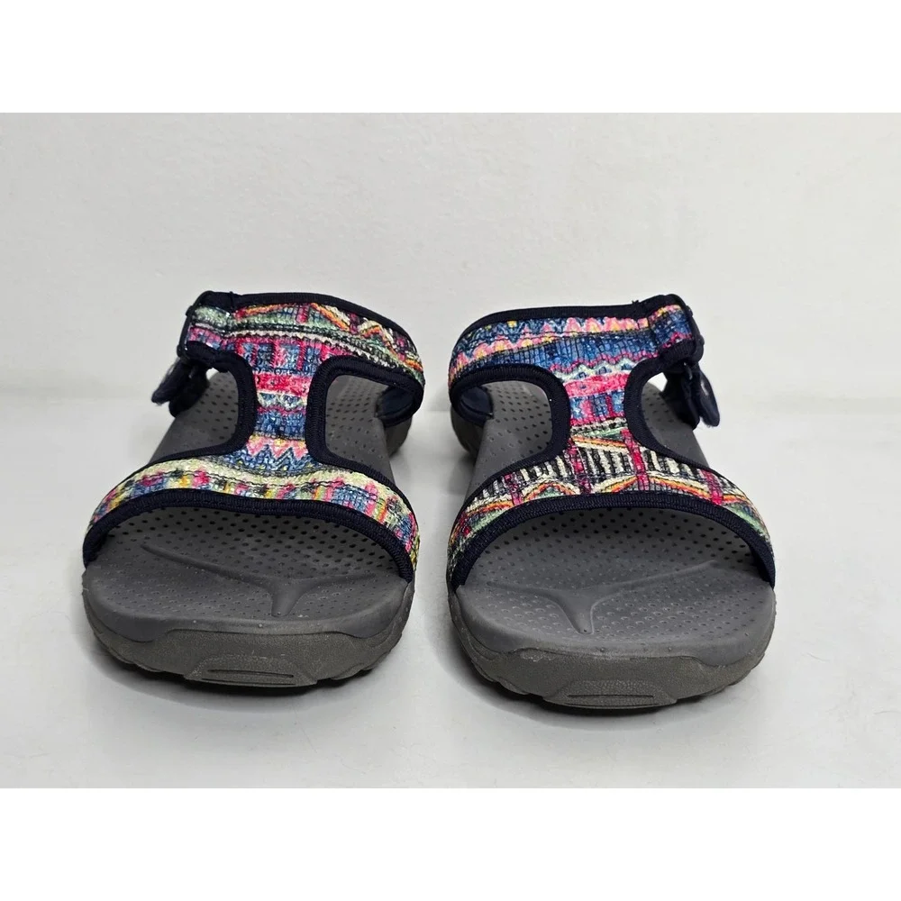 Skechers Sandals Womens 10 Reggae Sequence Slide T Strap Slip On Casual 41115